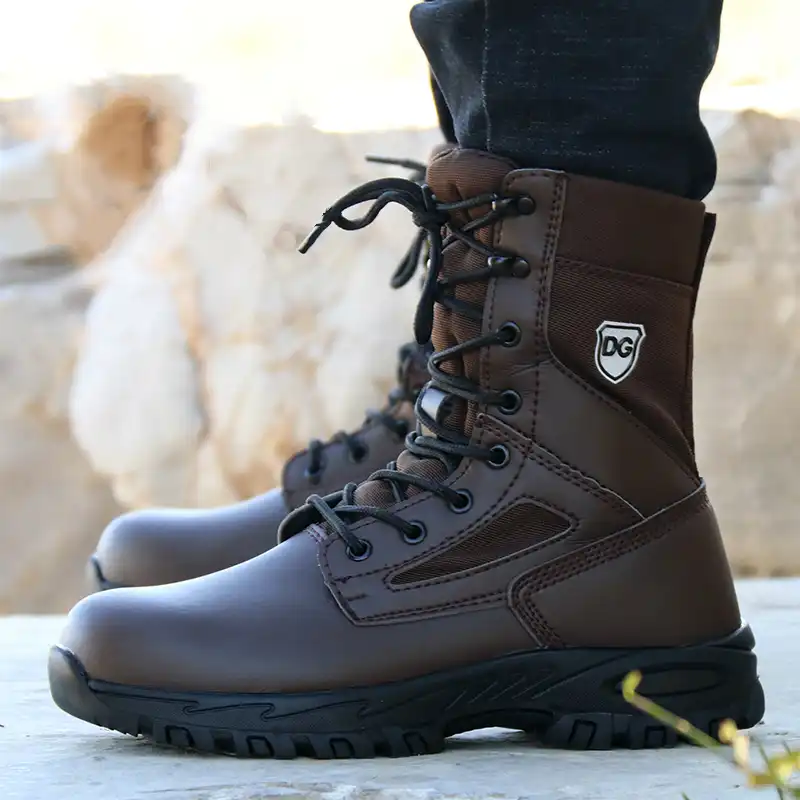 steel toe platform boots