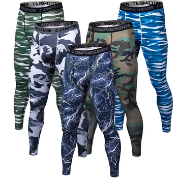 

New Camouflage Compression Pants Men Fitness Tights Cossfit Mens Joggers Bodybuilding Leggings High Elasticity Skinny Leggings
