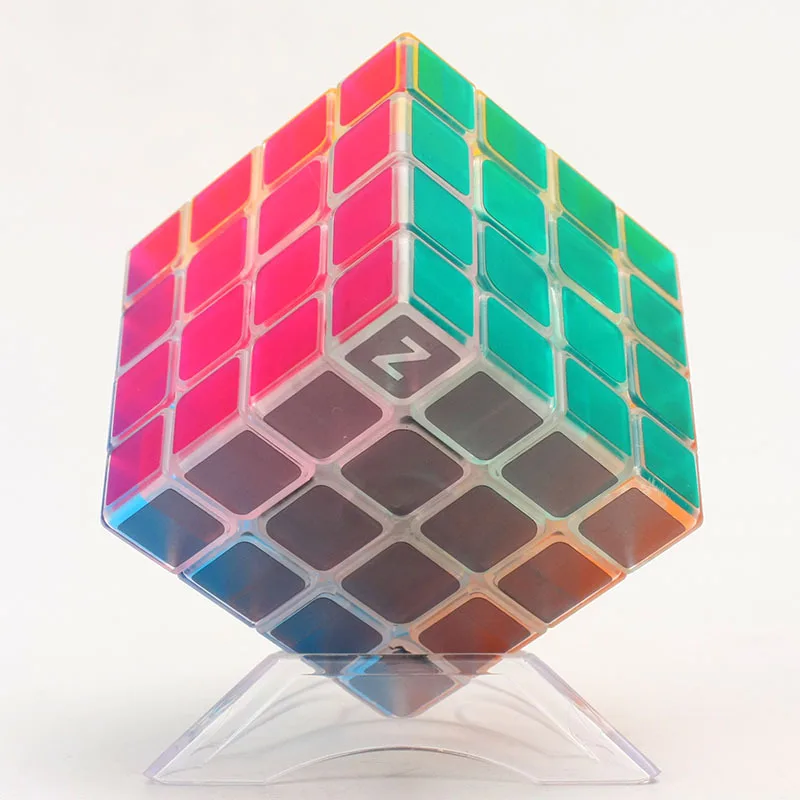 6,5 см 4x4x4 профессиональные соревнования магический куб прозрачный Гладкий матовый стикер скорость твист Рубик куб пазл игрушки для детей