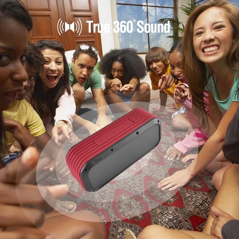  Divoom Voombox-outdoor water resistant bluetooth speakers Output in 15W and 12 hours playback (blac