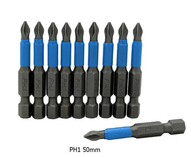 Puntas de destornillador eléctrico magnético PH2 de acero S2 con vástago  hexagonal de 1/4 pulgadas (azul) Tmvgtek Para estrenar