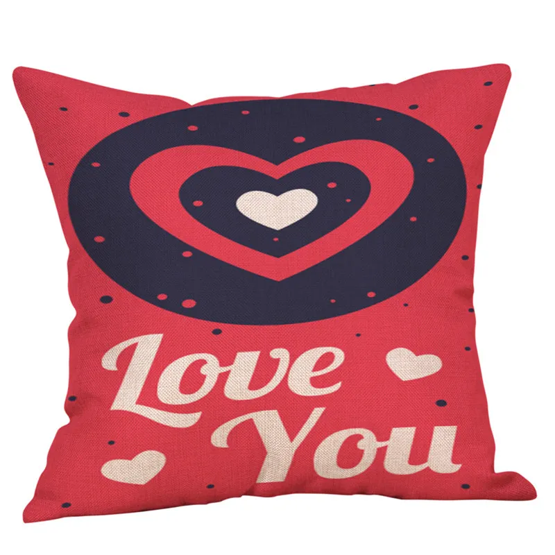 2019 NEW Happy Valentine's Day Throw Pillow Case Sweet Love Square Cushion Cover pillow covers decorative 40JA1816