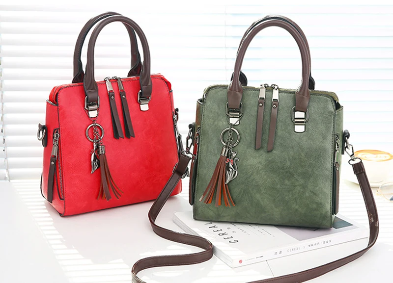 SWDF кожаные женские сумки для женщин сумки-мессенджеры сумки-тоут Кисточкой дизайнер Crossbody сумка Бостон рук Лидер продаж