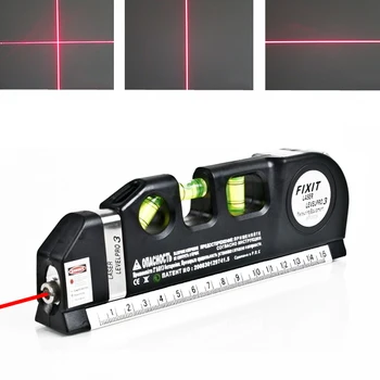 

Laser Level Horizon Vertical Measure 8FT Aligner Standard and Metric Rulers Multipurpose Measure Level Laser Measuring Tools