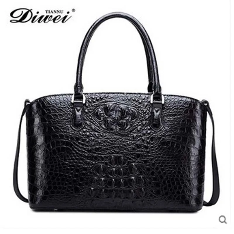 

diwei 2019 new hot free shipping crocodile leather bag fashion one shoulder bag high-capacity women handbag women bag