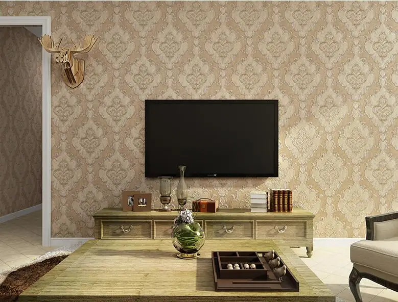 Beibehang экологически чистый нетканый Ретро Европейский ТВ диван фоне обоев изысканный глубокий тиснением papel де сравнению