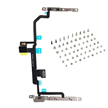 

2pcs/set for iPhone 8 8 Plus full screws + Switch On/Off Power Button + Volume Control + Flash Light Flex Cable