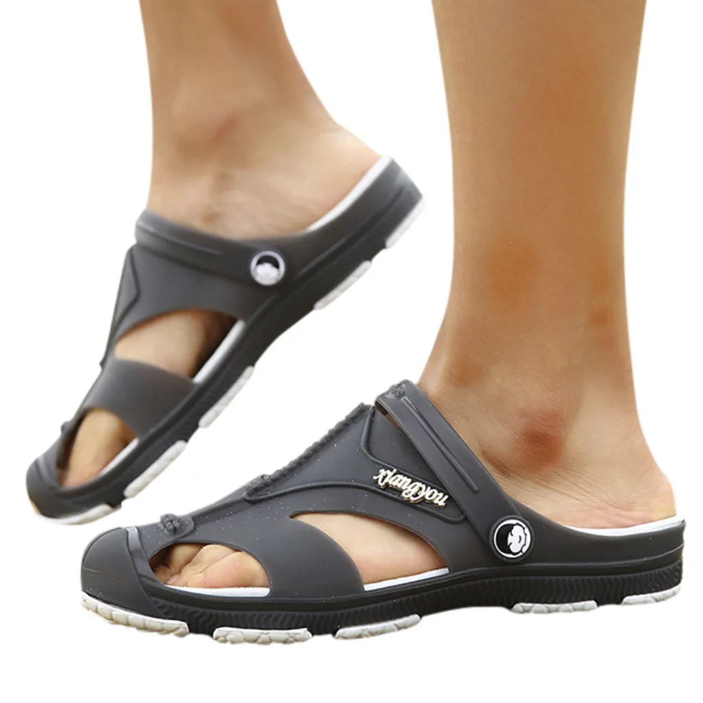 SAGACE/летние модные сандалии для мужчин; уличная Мужская обувь с отверстиями; пляжные шлепанцы; пляжная обувь для мужчин;