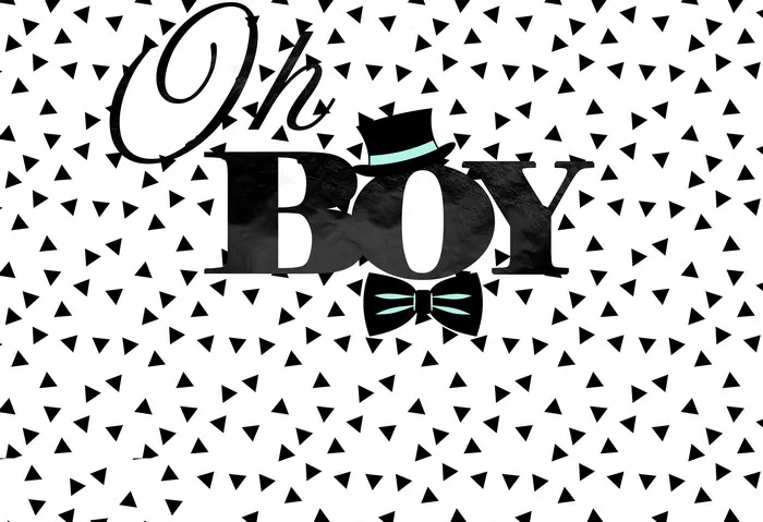 

custom oh boy baby shower birthday triangle photo studio background High quality Computer print party backdrops