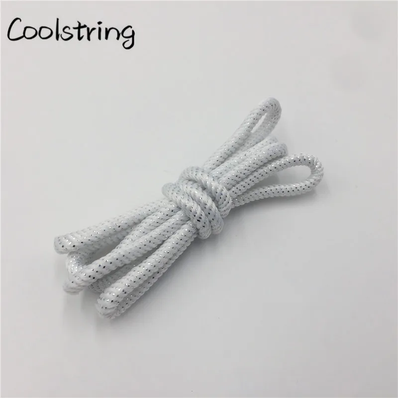 Coolstring круглый спиральный шнурки с орнаментом блеск Shoestrings уникальный мигающий платье обувь шнурки металлический пряжа сапоги