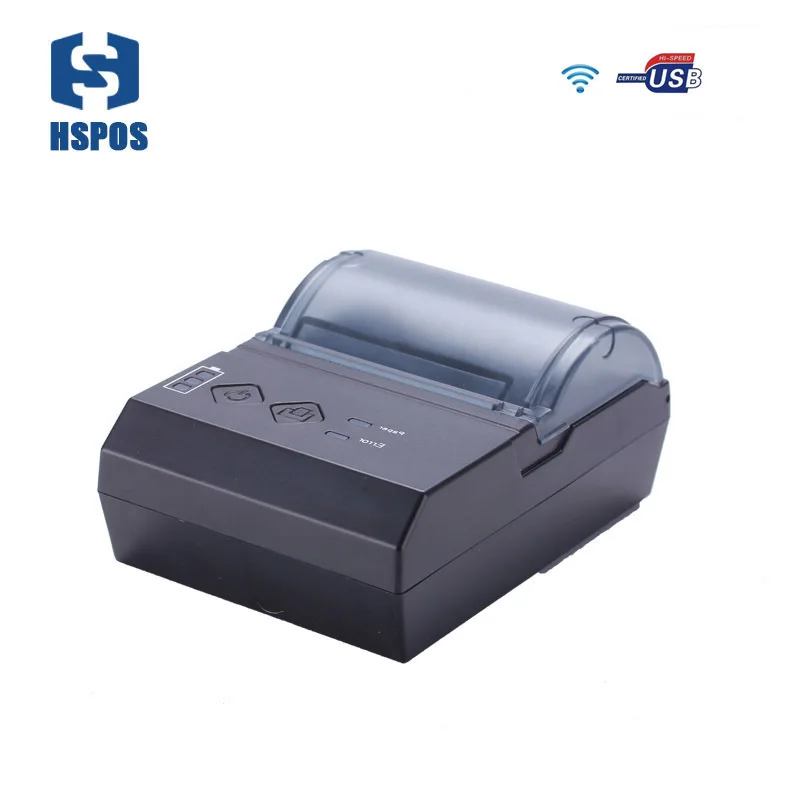 pos58 thermal pos portable phone receipt bill wireless wifi pocket printer with big warehouses and SDK for Android HS-E20UW 80mm pos receipt printer with bluetooth wifi