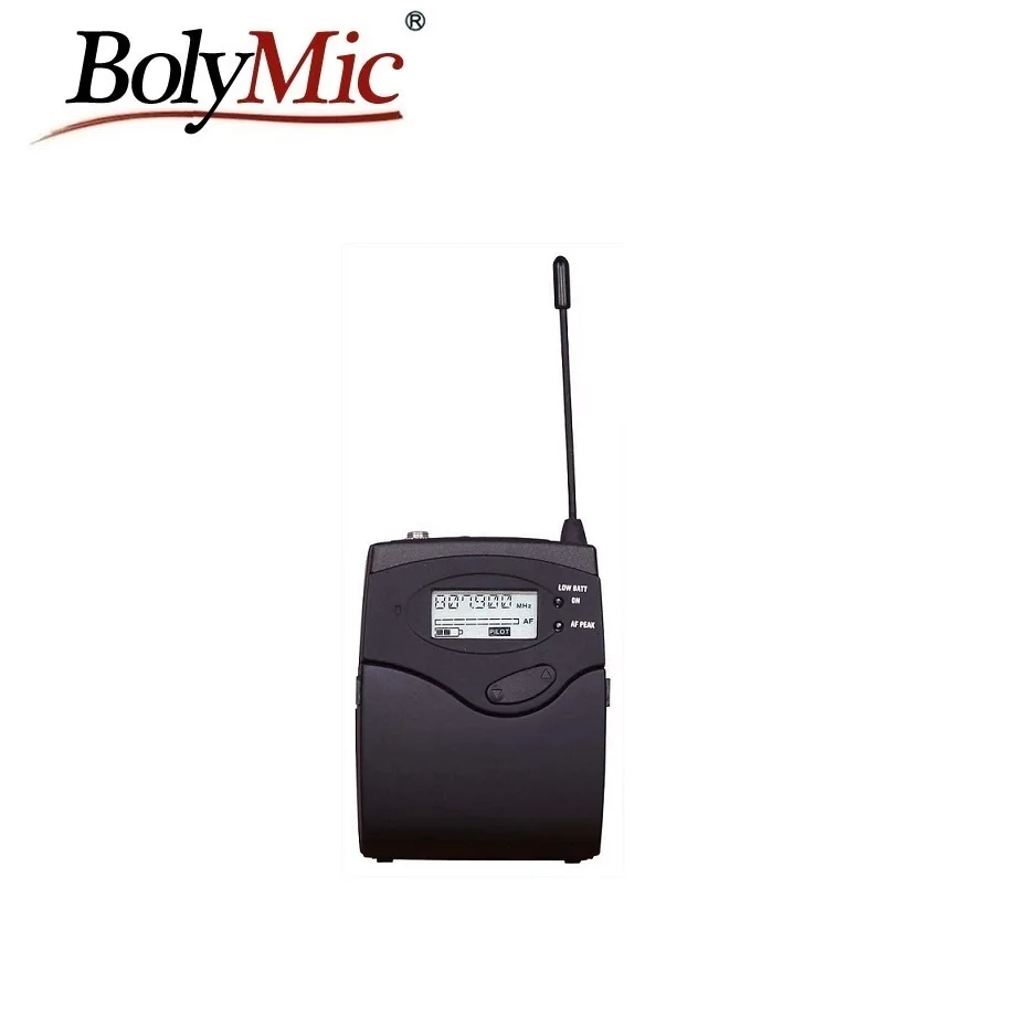 Bolymic Профессиональный петличный микрофон с двумя каналами UHF беспроводной микрофон