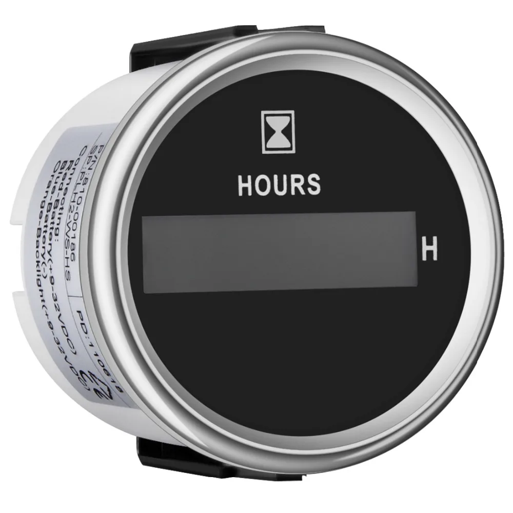 

Samdo 52MM Waterproof 2" Hour Meter Gauge 9-32V With Backlight For Marine Boat