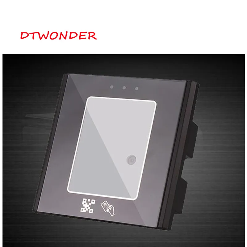 access card reader DTWONDE QR Code rfid Reader USB 125khz Wiegand Sensor Proximity Tempered glass Automatic Sensing DT008 magnetic door lock with keypad Access Control Systems