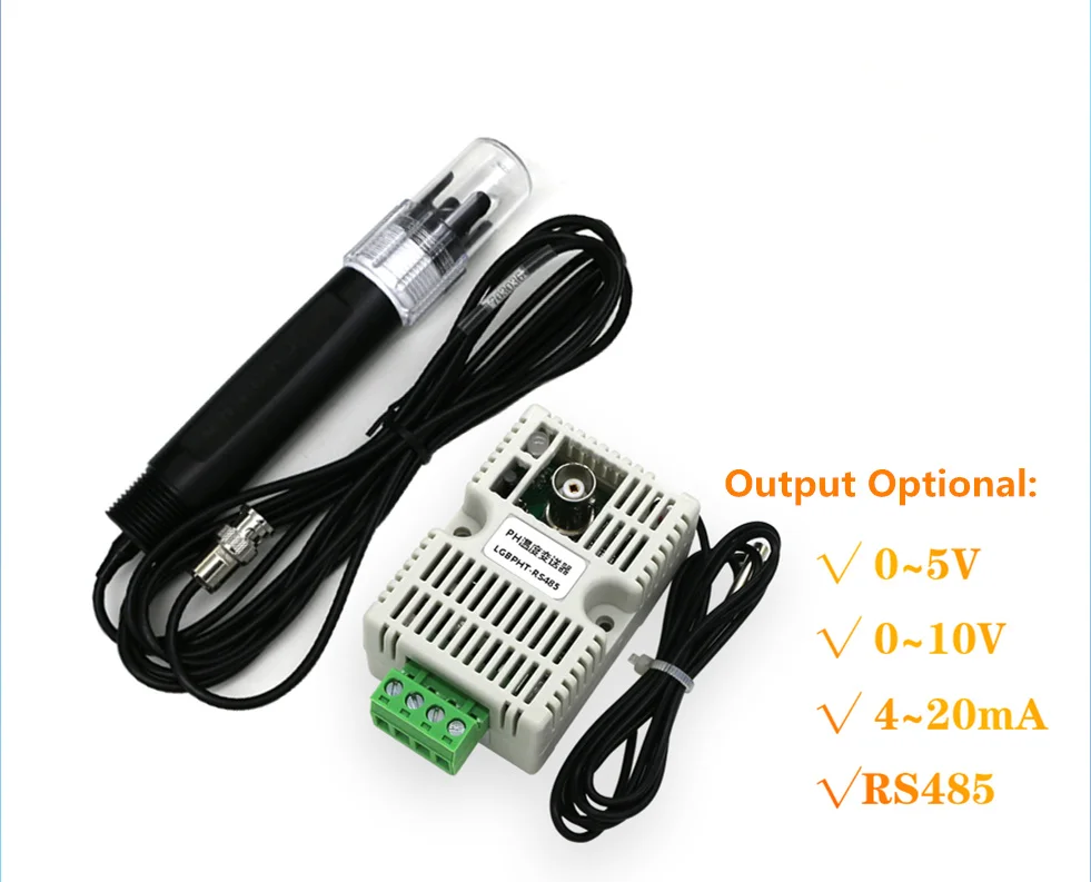 РН значение температуры передатчик обнаружения сенсор Модуль RS485/4-20mA/0-10 В/0-5 в выход+ электрод рН температура передатчик