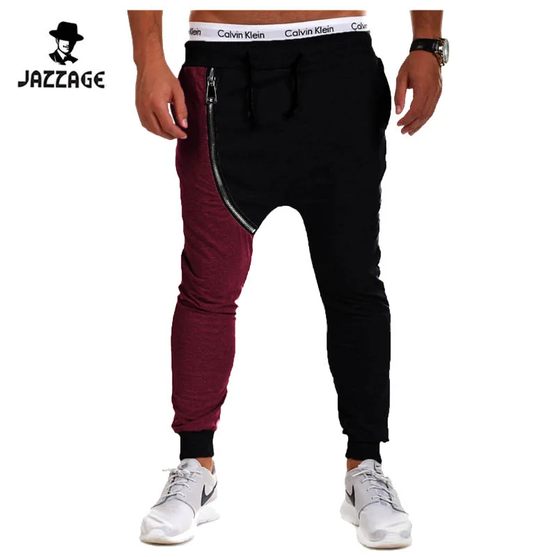 Mens Joggers 2018 Brand Male Trousers Men Pants Casual Pants Sweatpants Jogger Spell Color Pantalones Hombre Harem Pants XXL