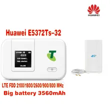 49dbi TS9 Antenna+Original Unlocked Huawei E5372s 4G LTE TDD 2300Mhz mobile wifi hotspot router+ Thick battery 3560mAh
