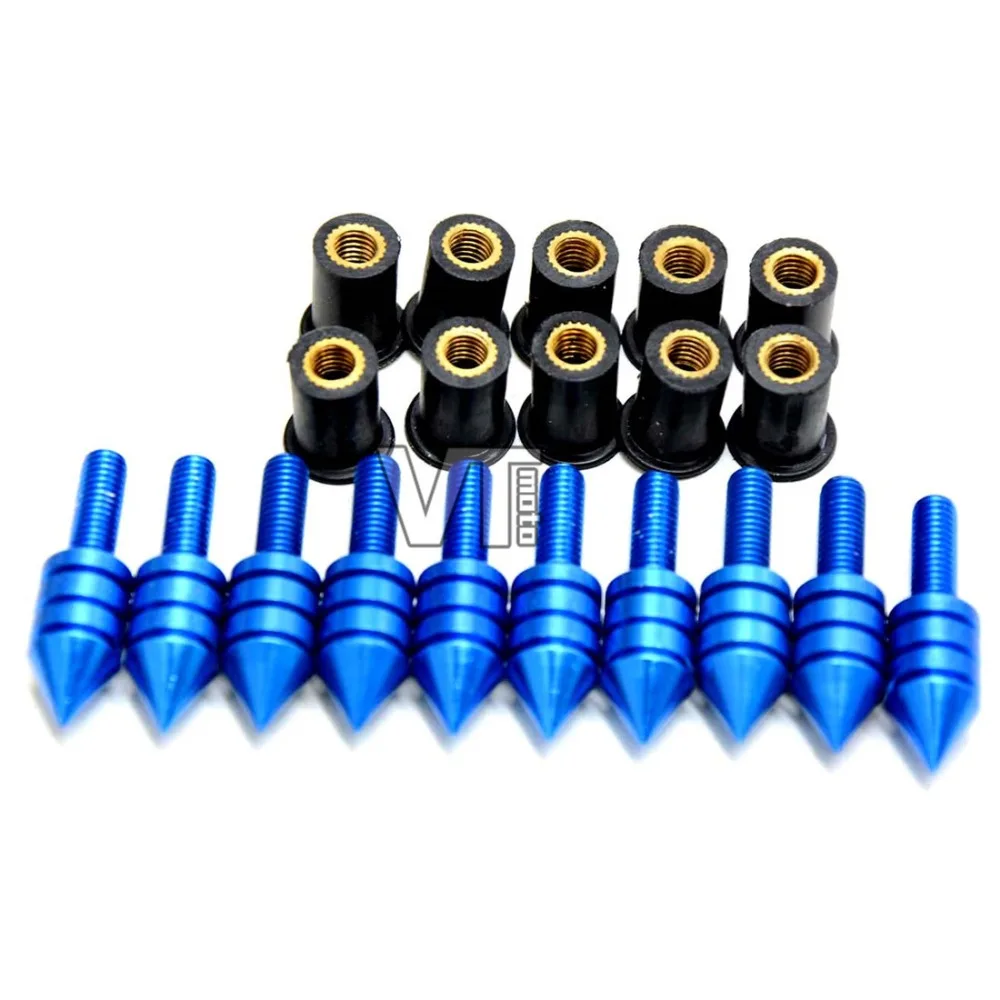 

10PCS new style motorcycle CNC universal Windshield Spike Bolts Screw For YAMAHA R1 TMAX530 MT-07 MT-125 fz1 YZF-R3 YZF-R125