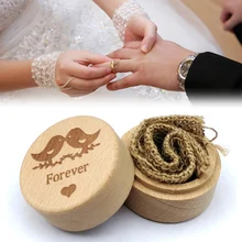 Персонализированные деревенские свадьбы/на День Валентина, обручальное деревянная коробочка для колец держатель обручальное кольцо на заказ шкатулка свадебные принадлежности