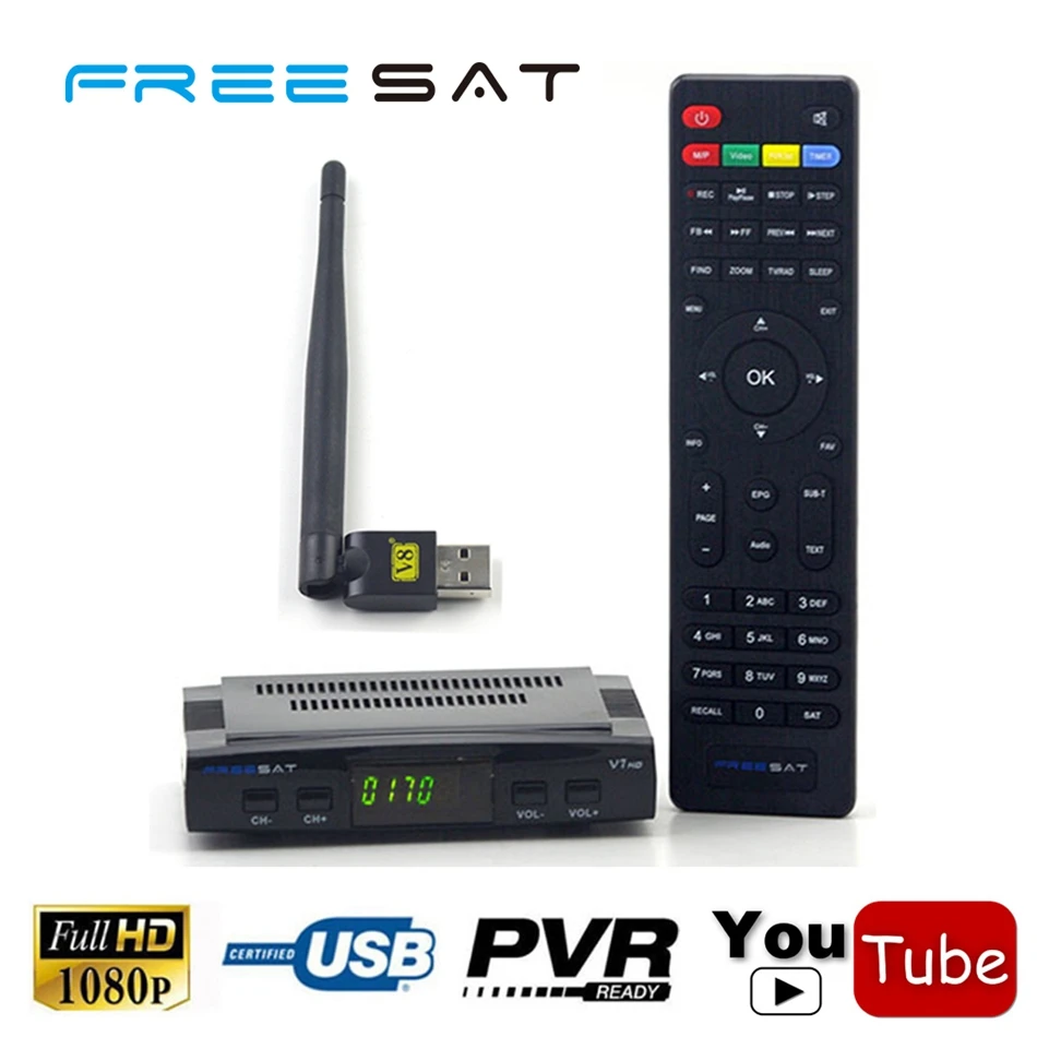 Wholesale Price Mini Freesat V7 HD DVB S2 Satellite font b TV b font font b