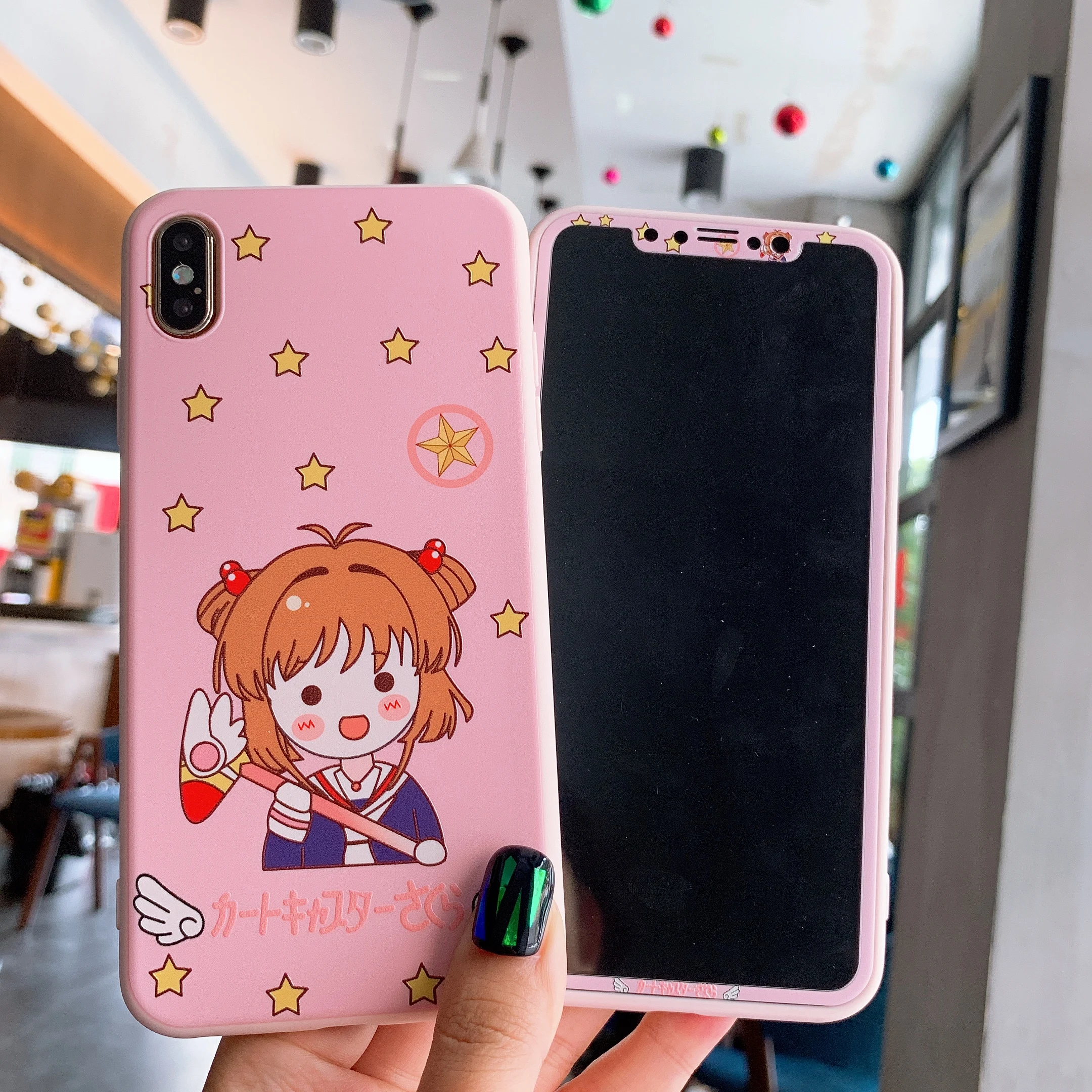 360 Защита мультфильм экранная Защитная пленка чехол для телефона iPhone 11 Pro Max 6 6s 7 8