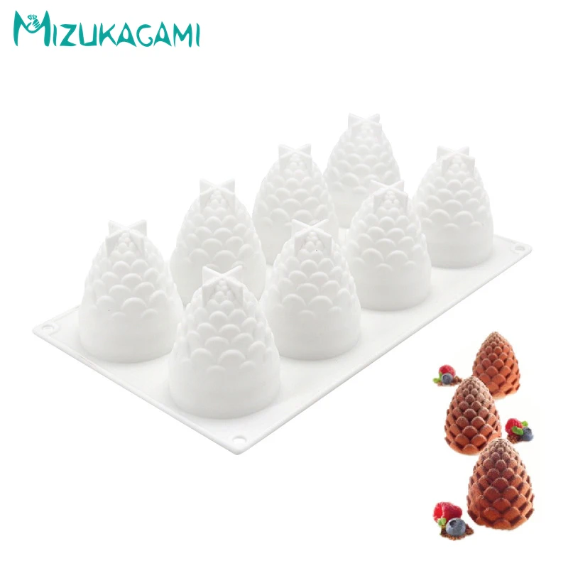 3D Pine Cone Shape Chocolate Pudding Silicone Mold Baking Cake Mousse Fondant DIY Kitchen Tools DJ-01851 | Дом и сад