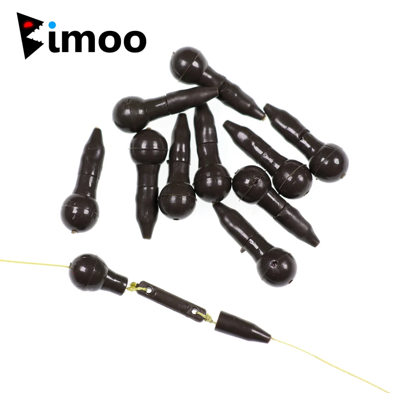 

Bimoo 10PCS Brown Soft Carp Fishing Connecting Bead Helicopter/ Chod Rig Buffer Bead for Carping Terminal Accessories