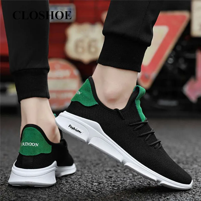 

CLOSHOE Spring/Autumn Sports Recreational Cotton Shoes Male Student Runs Shoe Soft Bottom