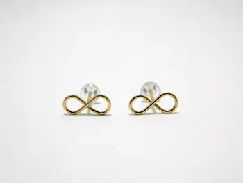 

PINJEAS Thin Rounded Suspender stud Earrings filled handmade simple minimalist ear cuffs Mother's Day gift