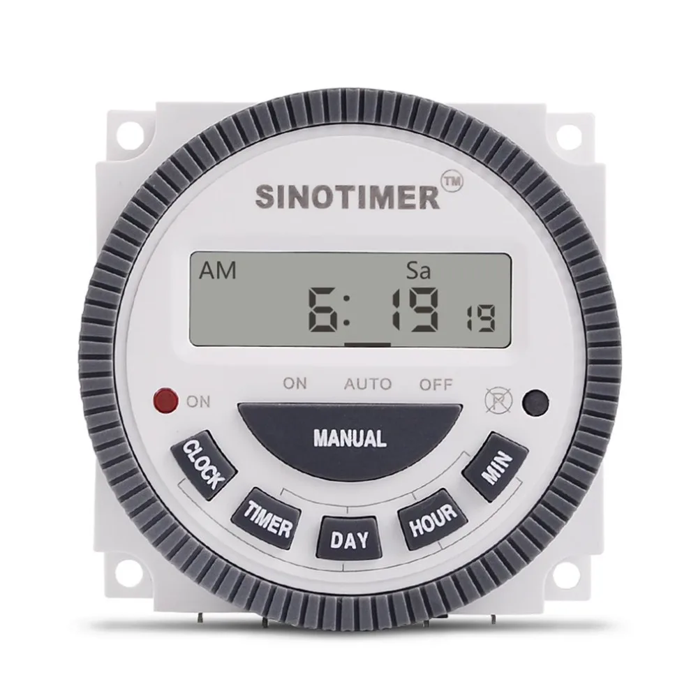 SINOTIMER 220 В 10 А еженедельно 7 дней программируемый цифровой реле времени Реле таймера управления для электрического прибора с будильником