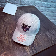 Унисекс Мужские Для женщин бейсбольная кепка с вышитым котом с надписью Бейсболка для девочек в стиле «хип-хоп», бейсболка для папы Bone Feminino W85