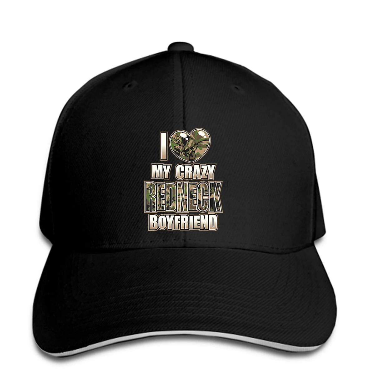 

Juniors Funny Cute I Love My Crazy REDNECK Boyfriend Men Baseball Cap Snapback Cap Women Hat Peaked