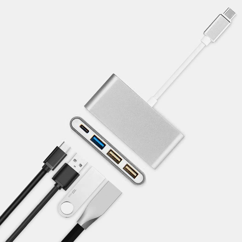 Asunflower type C конвертер USB C концентратор для MacBook Air 13 адаптер USB C к USB 3,0 2,0 PD Зарядка 4 порта USB C концентратор type C разветвитель