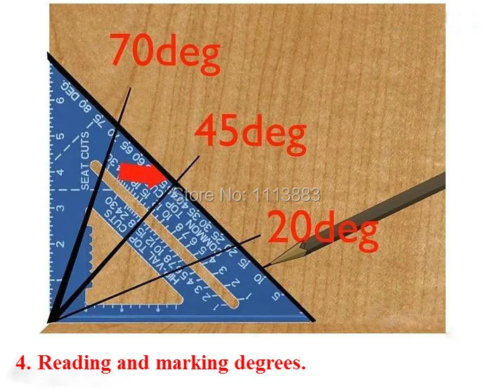 SLATIOM 7inch Aluminum Speed Square Triangle Angle Protractor Measuring Tool Stainless Steel Gauge Color : Silver SLATIOM 7inch Aluminum Speed Square Triangle Angle Protractor Measuring Tool Stainless Steel Gauge Color : Silver
