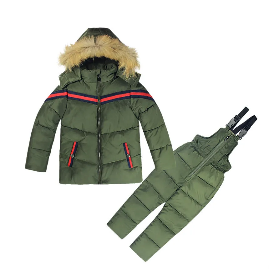 

Russia Winter Kids Clothes Boys Girls Cotton Snow Coat Children Warm Jacket Toddler Snowsuit Outerwear Romper Clothing Set 1-5 Y