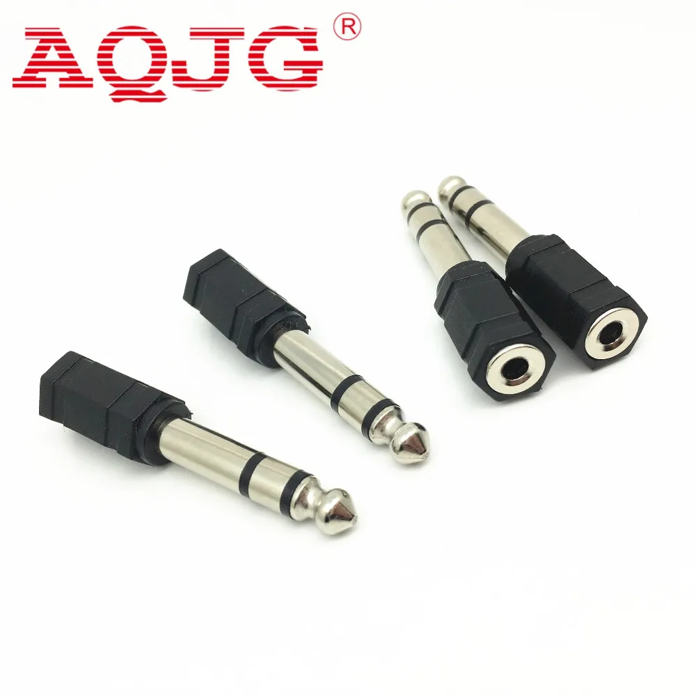 

Jack 6.35 mono 6 corners AUDIO CONNECTOR&ADAPTER 6.35MM MONO PLUG TO 3.5 STEREO/MONO JACK 4PCS/LOT