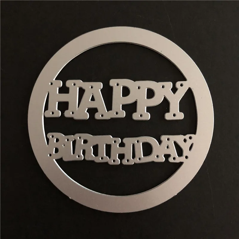 

DIY etching carbon steel knife mold Happy Birthday Cover Decoration Template Happy Birthday