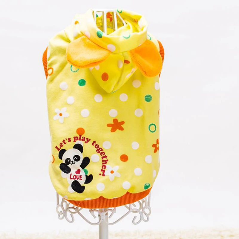 

1 pcs free shipping 2017 hot sale autumn and Spring pet dog clothes panda dog hoodies dog coats size XS-XL dog clothes chihuahua