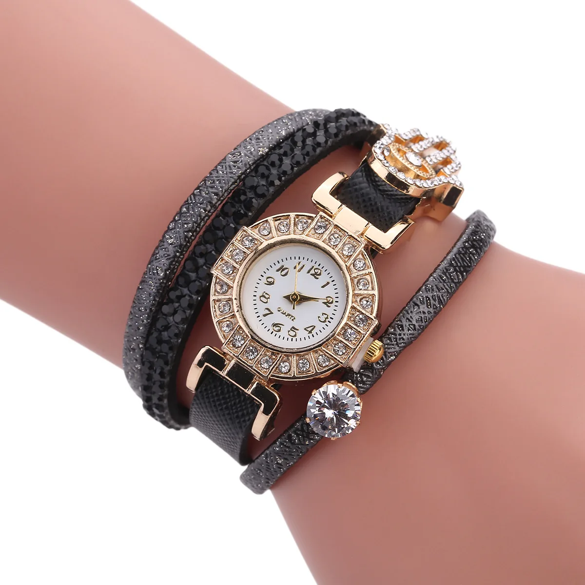 Модные женские часы-браслет с роскошными золотыми кристаллами под платье, женские винтажные кварцевые наручные часы Montre Femme Relogio Feminino