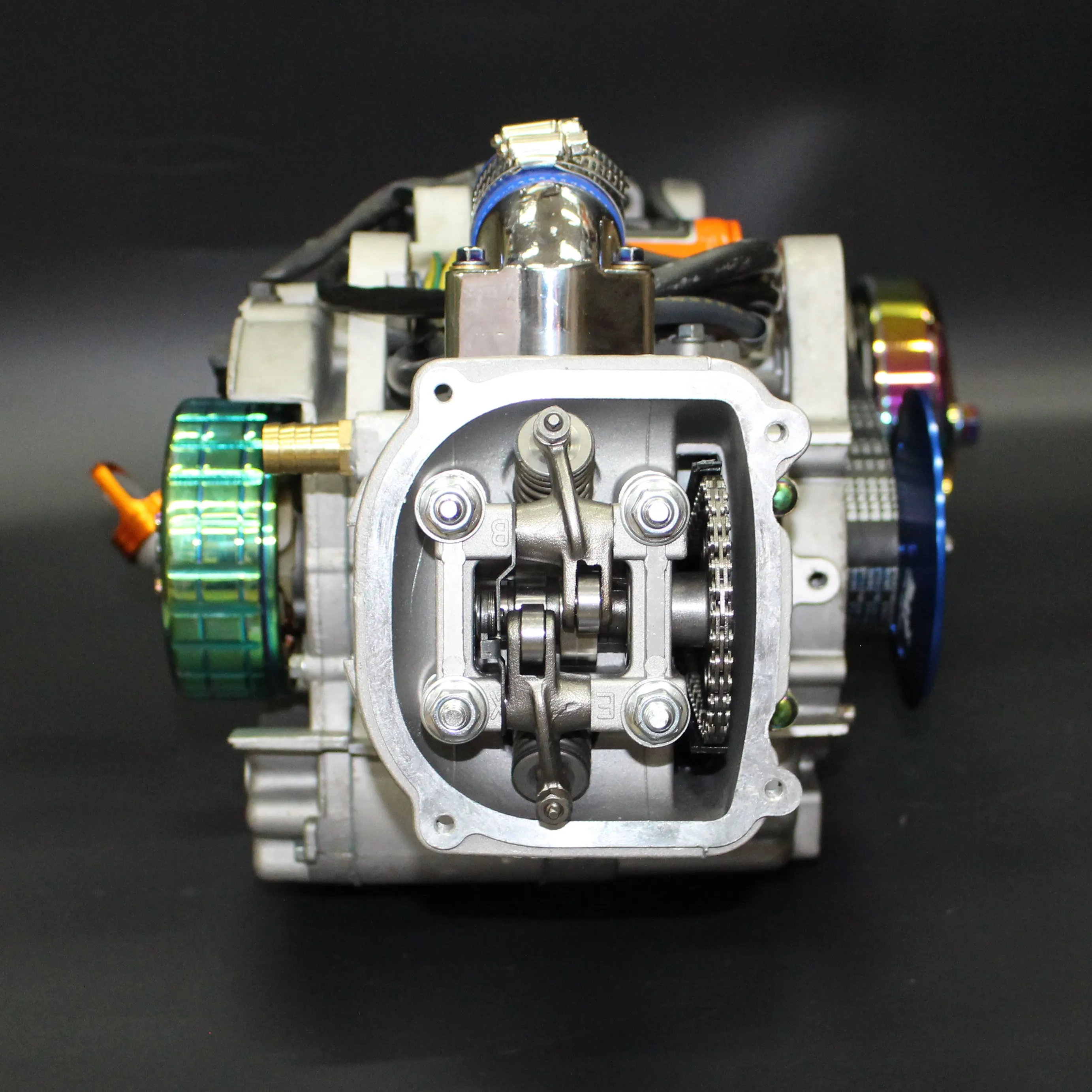 GY6, motor, 63mm, cilindro, 2 válvulas, cigüeñal, 300, refrigeración por agua, árbol de levas, a8, 180cc, Sintonización, carreras, motores