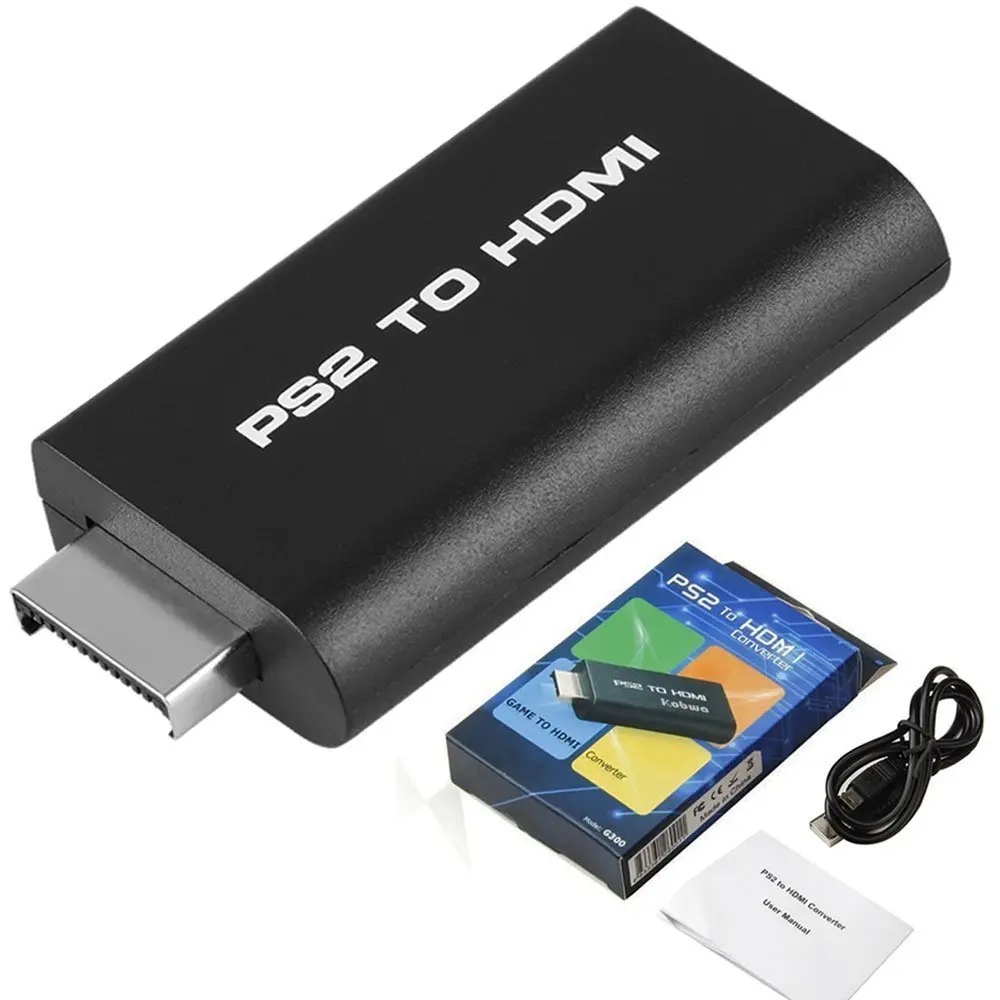 HDV-G300 для PS2 к HDMI 480i/480 p/576i аудио-видео конвертер адаптер с 3,5 мм аудио Выход поддерживает все PS2 Дисплей режимов