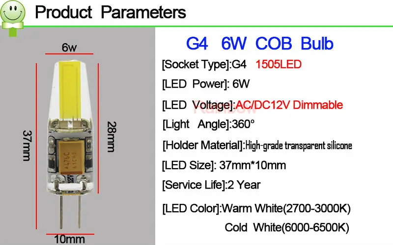 G4 3W 6W COB 33