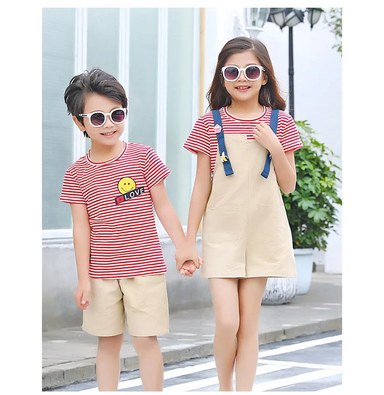 Set of family matching clothes | Suspenders, Tshirt, Shorts