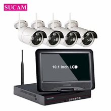 4CH 1080P наружная ИК ночного видения видеонаблюдения 4 штук ip-камера 10,1 дюймов wifi NVR CCTV системы беспроводной 1080P