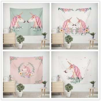 

Cartoon Unicorn Hanging Wall Tapestries Home Decor Yoga Beach Towel mandala wandteppich beach carpet mandala tapestry wall