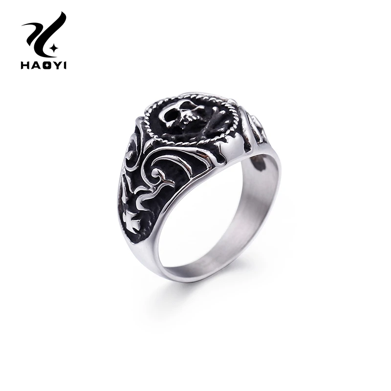 

Stainless Steel Skull Metal Ring For Men Party Ring Trendy Personalized Finger Jewelry
