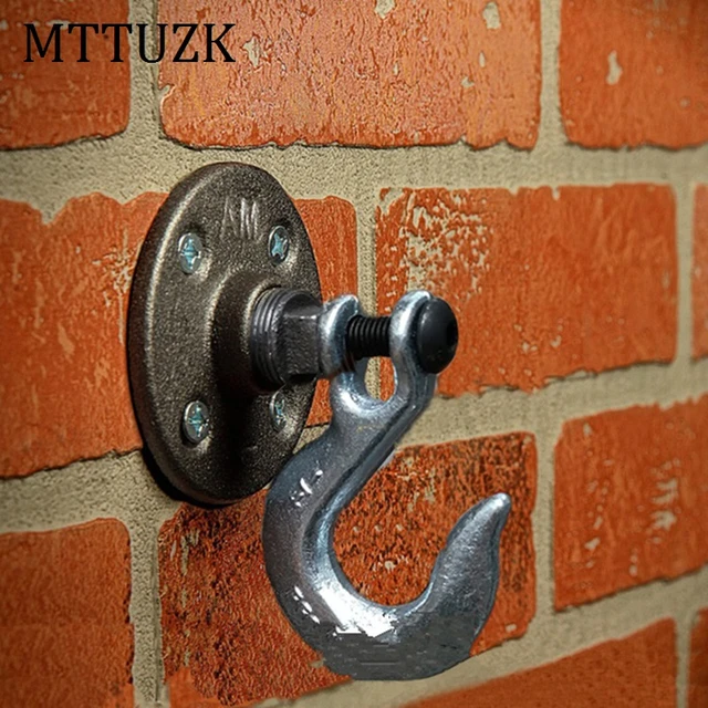 MTTUZK Industrial wind cast iron hook Vintage style coat hook Creative wall  Robe hook in wall