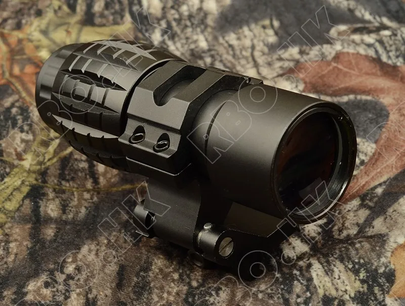 Тактический Совместимость с Red Dot Sight Scope 3x лупа с откидной в сторону Picatinny Weaver Rail Mount M9443