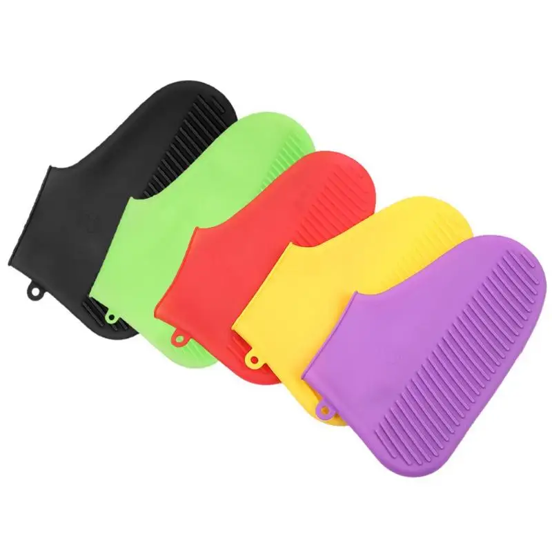 

1 Pair Unisex Silicone Waterproof Shoes Cover Reusable Non-slip Rain Boots Washable Unisex Wear-Resistant Recyclable