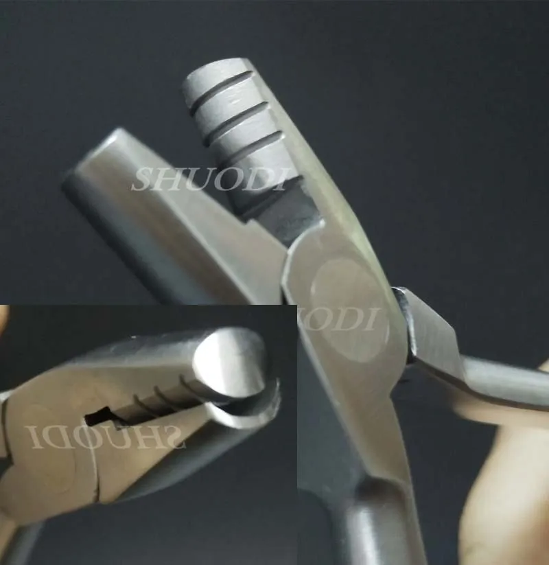 

Dental Orthodontic Hollow Chop Arch Forming Plier with 3 Grooves 12cm